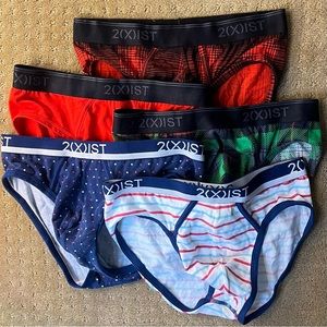 2Xist Mens Briefs Bundle, Set of 5 (28-30”)